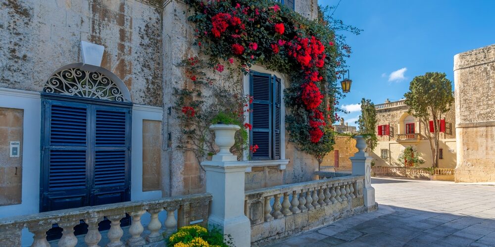 Bastion,Square,View,In,Mdina,City,Of,Malta